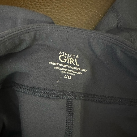 Athleta Blue Leggings High Waist Ankle Length - Picture 6 of 7